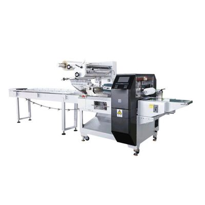 معدات تغليف الأغذية المجمدة المرنة والسريعة HFFS آلة تغليف التدفق الأفقي لفيلم PP / PVC / PS / EVA / PET / OPP