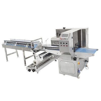 120-300 ملم بطول حزمة آلة لف التدفق مع 3.1kw الطاقة الإجمالية و 30-150 أكياس / دقيقة سرعة التعبئة